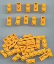 LEGO x 40 Bright Light Orange Plate 1 x 2 3023