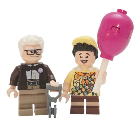 Lego Disney Up Minifigures Carl Fredricksen & Russell w/ Balloon dis090 dis091