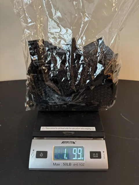LEGO Lot 1 LB 9.8 oz Black Bricks Tiles assorted