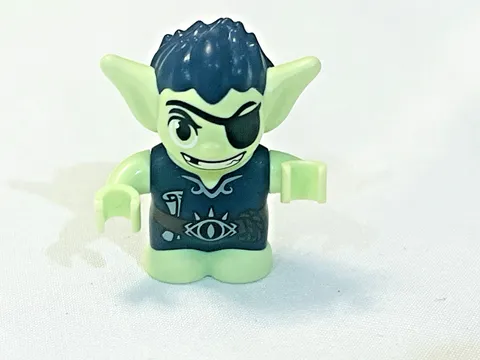 Lego Minifigure Elves Dukelin The Goblin Green Elf with Eye Patch 41184