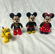 LEGO Disney duplo Figures Characters Mickey Mouse x2 Minnie Mouse & Pluto Lot