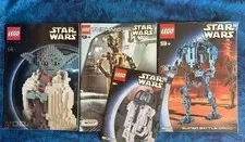 Vintage Lego Star Wars Manual Lot - Yoda 7194 C-3PO 8007 R2D2 8009 S Droid 8012