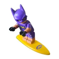 LEGO Minifigure Batman Surfboard Yellow with Purple Logo BATGIRL Beach Sports