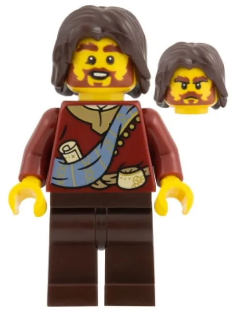 LEGO® Minifig hol422 - Businessman - Dark Red Vest