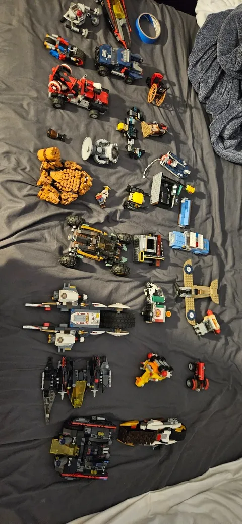 LEGO Mixed Partial Build Lot Ninjago Batman Chima Vehicles Mechs Parts As-Is