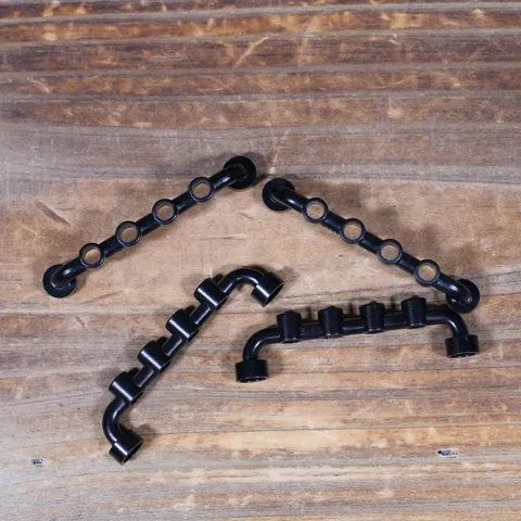 LEGO Part 4873 Black Bar 1 x 6 with Open Studs Ladder Railing Qty 4 Pieces