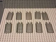 LEGO Light Gray Bar 7 x 3 with 2 U Clips (Ladder). Lot Of 10.