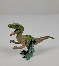 LEGO Velociraptor Raptor Dinosaur With Sand Green Back (Jurassic World Blue)