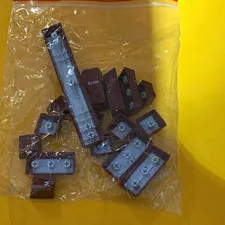 LEGO Brown Plastic Keyboard/Key Pieces Bulk Lot w/ "Enter" Tile in Bag