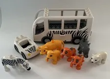 Lego Duplo Safari Bus Car Zookeeper Animals 