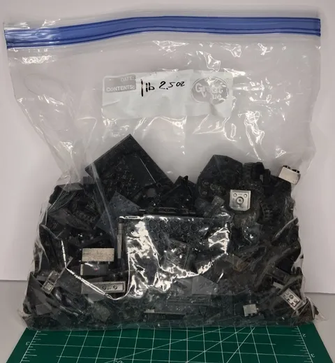 LEGO Assorted Lot Black Brick Parts 1lb 2.5 oz Bulk