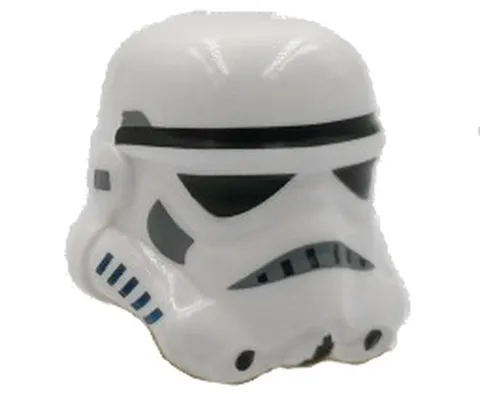 LEGO White Minifigure, Headgear Helmet SW Stormtrooper, 2 Chin Holes Pattern 304