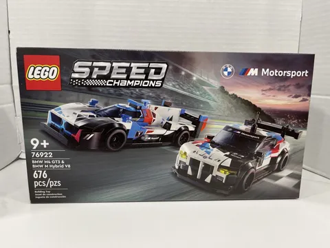 LEGO Speed Champions BMW M4 GT3 & BMW M Hybrid V8 Race Cars NEW In BOX 676 Pcs