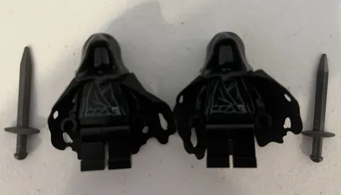 Two Lego Ringwraith Minifigures With One Horse Lord of the Rings Set 9472