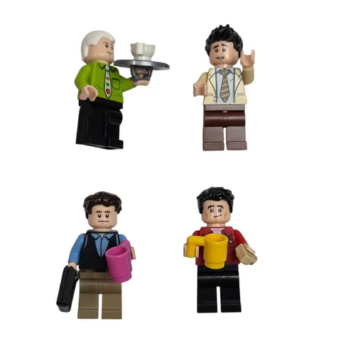 Lego Friends Central perk Minifigures - Chandler, Joey, Ross, Waiter