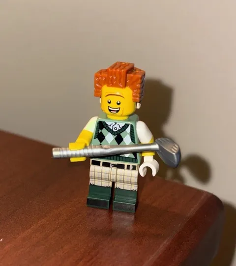 Lego President Business "Gone Golfing" Lego Movie Minifigure +GolfClub Accessory