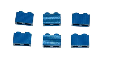6 Lego® TRAIN Railway 9V RC 2x1 Brick with Grille Grill BLUE