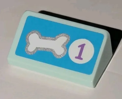 LEGO Light Aqua Slope 30 1x2x2/3 Dog Bone Purple # 1 Part # 85984pb027 Pet Salon