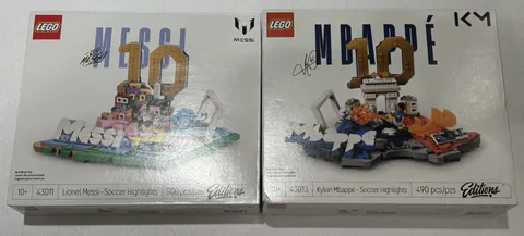 LEGO Editions Messi & Mbappe Soccer Highlights Building Sets New