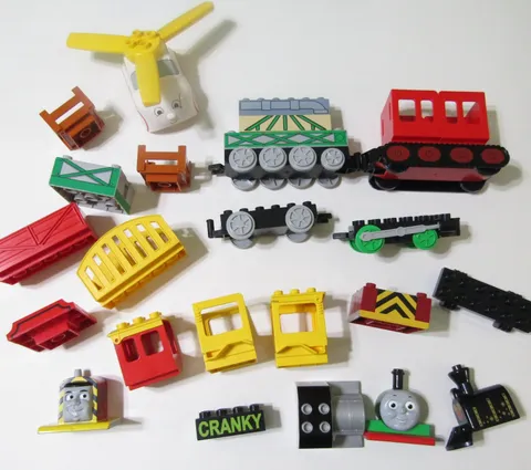 Lego Duplo Train Pieces Lot some Thomas Friends pieces Helicopter Cabin Cars