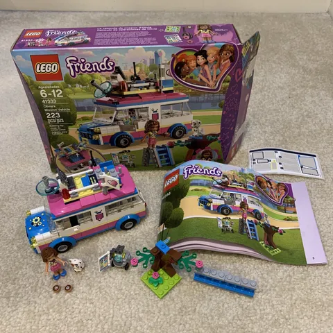 Lego Friends Olivia's Mission Vehicle 41333 Toy Building Set 223 Pcs Complete