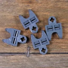 LEGO DB Gray Technic Axle Connector 2x3 Ball Joint Socket - Open Side Qty 4