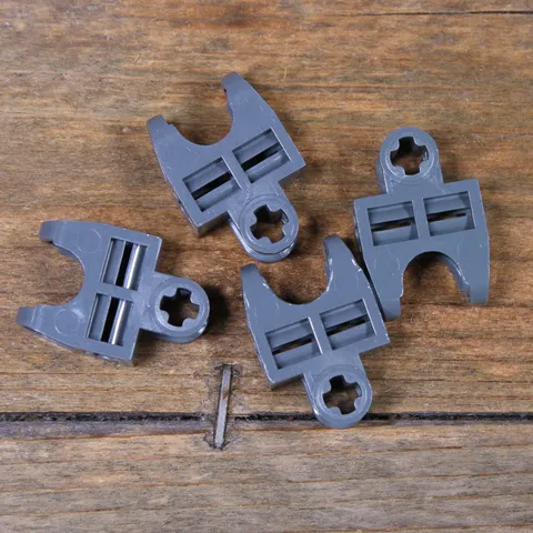 LEGO DB Gray Technic Axle Connector 2x3 Ball Joint Socket - Open Side Qty 4