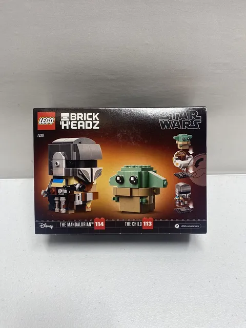 Lego BrickHeadz: 75317 Mandalorian & Child 295 Pcs *Retired 2023* Factory Sealed