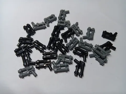 LEGO BULK LOT 28 MINIFIGURE WEAPON GUN TWO BARREL PISTOL BLACK GRAY #95199