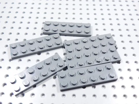 LEGO Lot of 6 Dark Bluish Gray 2x6 Plates BE