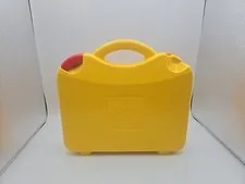 LEGO Yellow & Orange Storage Carrying Case Tote w/Red Clip, Adjustable Divider
