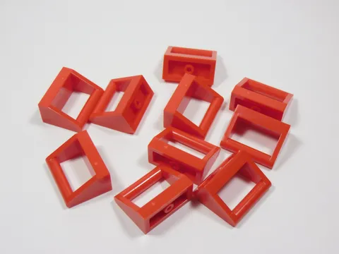 LEGO 10 Red 1x2 Plates w/ Closed Handle on Top S0