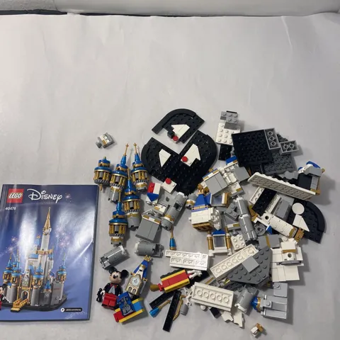 LEGO Disney: Mini Disney Castle 40478 w/ Mickey Mouse w/Instructions As-Is Parts