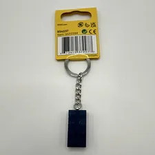 LEGO Dark Blue Brick Keychain w/ Keyring, Hang Tag, MPN 854237