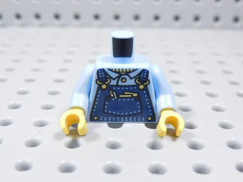 LEGO Blue Printed Torso Minifig Bibs Overalls AC