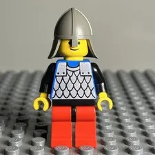 Lego Black Knights Minifigure Scale Mail Castle Vintage cas144 CMF Lot 6018 1X