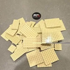 LEGO 21pcs Clean, Bulk, Beige/Light Tan Plates, Random Assortment