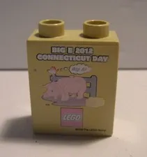 LEGO Duplo Big E 2012 Connecticut Day Pig Collector’s Brick Misprint