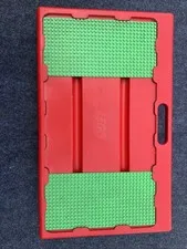 Vtg 1998 LEGO Red Lap Table Travel Storage Tray Sliding Carrying Case