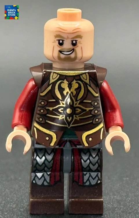 LEGO Lord of the Rings King Theoden Minifigure lor021  Set 9474 NO Helmet