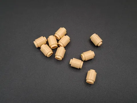 LEGO - 10x - Brick - Round Brick - 1x1 - Tan - Beige - 3062