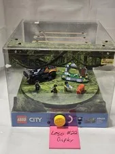 LEGO City 60426 Jungle Explorer Truck Lighted Store Display Case Clear Plastic