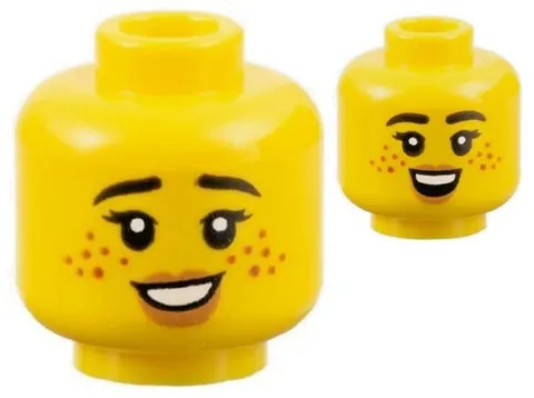 Lego 71037 New POTTER Minifig HEAD Yellow Female Freckles Open Smile/Smile D195