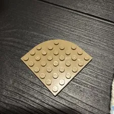 LEGO Parts: 1/4 Round Corner Plate, 6x6, Part # 6003, Sand Brown