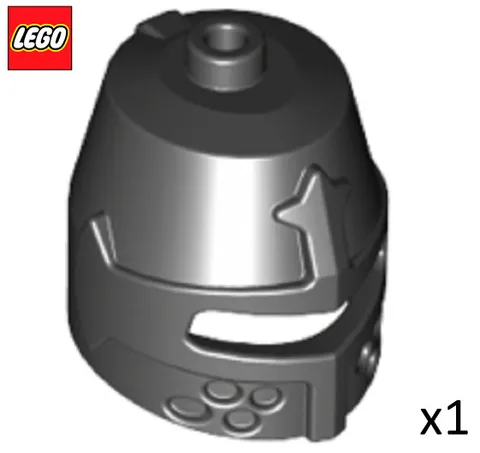 LEGO 89520 Black Minifigure Headgear Helmet Castle Closed Eye Slit 