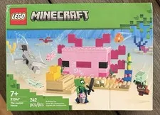 Retired LEGO Minecraft 21247 The Axolotl House 242 pcs Complete Set . New!