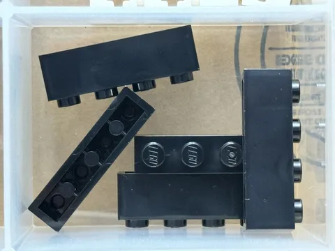 LEGO Parts - Black Brick 1 x 4 - No 3010 - QTY 5