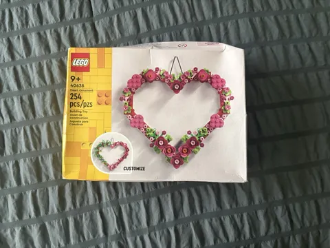 LEGO 40638 Heart Ornament Personalised Building Set 254 pcs Age 9+