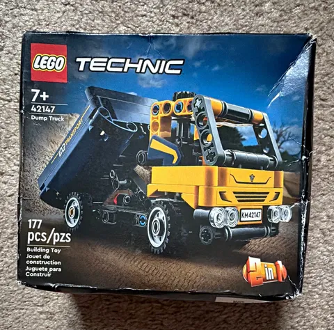LEGO Technic 42147 Dump Truck/Excavator 2-in-1 177-Piece Set Ages 7+