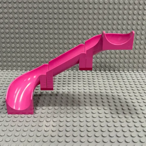 Lego Playground Slide Curved + Straight Dark Pink : 28387 + 27976